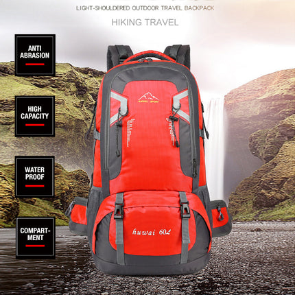 40L Waterproof Outdoor Hiking Backpack Camping Outdoor Trekking Bag(Red).