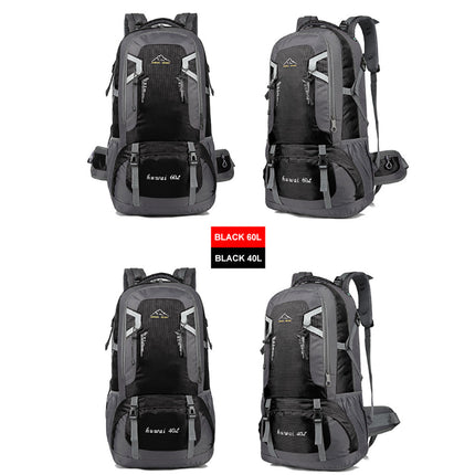 60L Waterproof Outdoor Hiking Backpack Camping Outdoor Trekking Bag(Black).