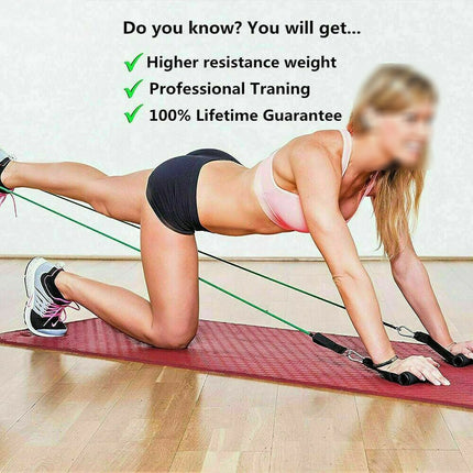 11Pcs/Set Pull Rope Belt Elastic Home Gym Fitness Exercise Resistance Band.