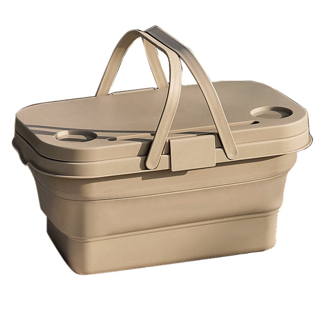 3 In 1 Folding Camping Storage Box Outdoor Food Fruit Container Picnic Table Basket.