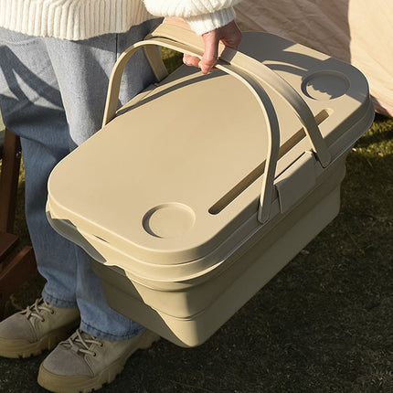 3 In 1 Folding Camping Storage Box Outdoor Food Fruit Container Picnic Table Basket.