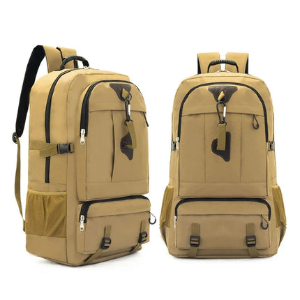60L Travel Boarding Backpack Outdoor Trekking Luggage Hiking Camping Rucksack Large Capacity Storage Backpack(Black).