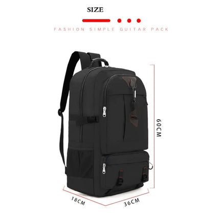 60L Travel Boarding Backpack Outdoor Trekking Luggage Hiking Camping Rucksack Large Capacity Storage Backpack(Black).