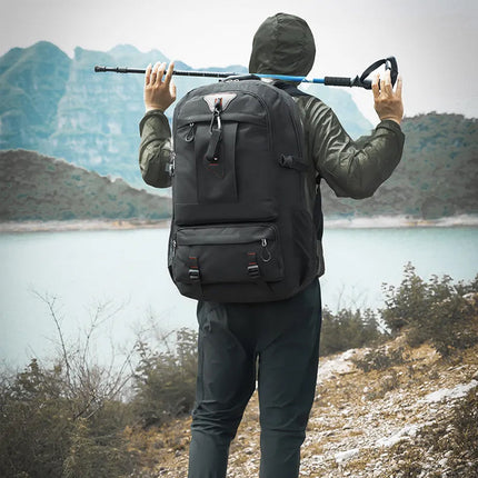 60L Travel Boarding Backpack Outdoor Trekking Luggage Hiking Camping Rucksack Large Capacity Storage Backpack(Khaki).