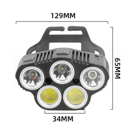 6 Modes LED Head Torch Induction Headlight Camping COB Infrared Strong Lights.