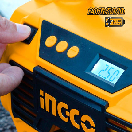 INGCO Air Compressor Car Tyre Deflator Inflator Pump 160PSI Auto Stop & Fittings(no battery and charger).