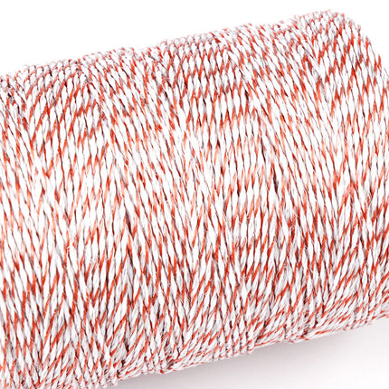 500m Roll Polywire Electric Fence Stainless Steel Poly Wire Energiser Insulator.