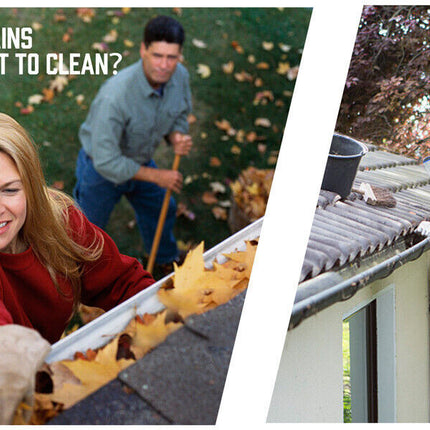 98x10cm 24Pc Gutter Brush Roof Leaf Guard Heavy Duty Twigs Filter Home Garden.