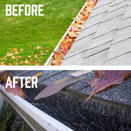 98x10cm 24Pc Gutter Brush Roof Leaf Guard Heavy Duty Twigs Filter Home Garden.