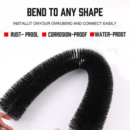 98x10cm 24Pc Gutter Brush Roof Leaf Guard Heavy Duty Twigs Filter Home Garden.