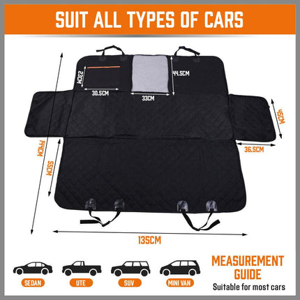 Pet Dog Waterproof Seat Cover Protector Hammock Back Rear Bench Mat for Car SUV.