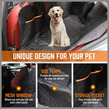Pet Dog Waterproof Seat Cover Protector Hammock Back Rear Bench Mat for Car SUV.