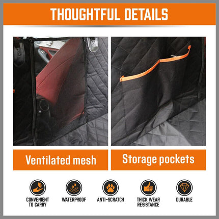 Pet Dog Waterproof Seat Cover Protector Hammock Back Rear Bench Mat for Car SUV.
