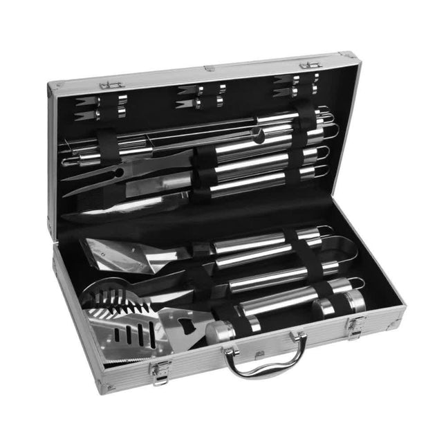 18Pcs BBQ Tool Set Stainless Steel Barbecue Utensil Cooking Grill Outdoor Cook.