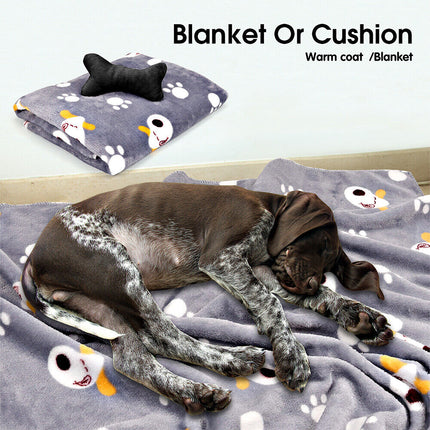 Vaka Navy Dog Bed Pet Cat Calming Floor Mat Sleeping Cave Washable Extra Large 29704.