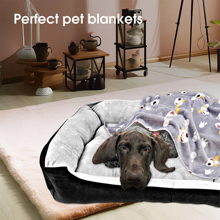 Vaka Navy Dog Bed Pet Cat Calming Floor Mat Sleeping Cave Washable Extra Large 29705.
