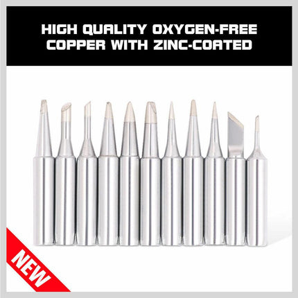 11Pc Soldering Iron Tips Solder Rework Lead Free Hakko Soldering Station AU.