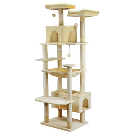 VaKa 184cm Road Cat Tree Tower Scratching Post Scratcher Condo with Big Hammock.