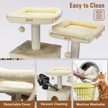 VaKa 184cm Road Cat Tree Tower Scratching Post Scratcher Condo with Big Hammock.