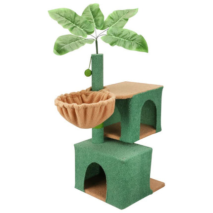 VaKa 1.1M Cat Tree Scratching Post Palm Tree Cat Post Dangling Balls Cat Toy.