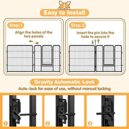 Pet Dog Playpen Puppy Exercise Cage Enclosure Fence Metal Outdoor 8 Panel.