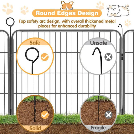 Pet Dog Playpen Puppy Exercise Cage Enclosure Fence Metal Outdoor 8 Panel.
