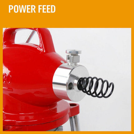 400W Drain Cleaner Electric Eel Rigid Plumbing Sewerage Pipe Machine 6 Cutters.