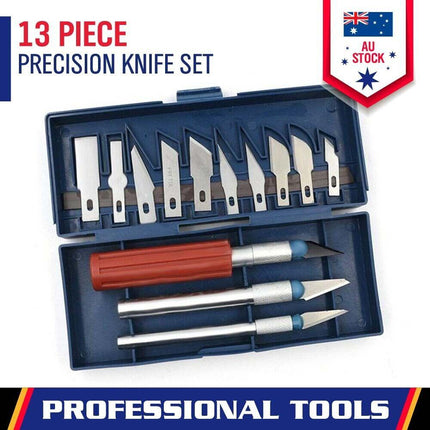 13Pc Durable Precision Knife Set Exacto Style Multi-function Hobby Knife Crafts.