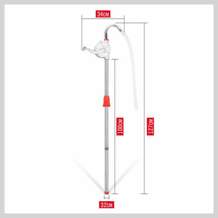 Aluminium Rotary Drum Pump Diesel Fuel Kero Oil Petrol 44 Gallon Drum Hand Pump.