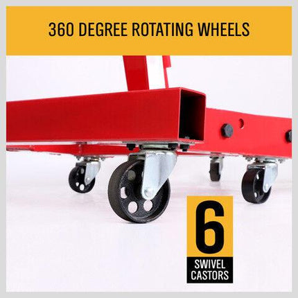 Engine Crane 2 Ton Hydraulic Hoist Folding Shop Mobile Lifter Workshop Lift.