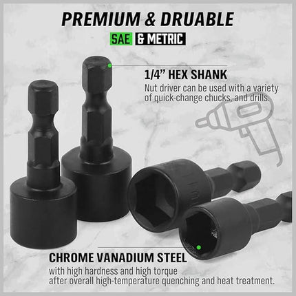 SWANLAKE GARDEN TOOLS (letter with no tracking)SWANLAKE 20PCS Power Nut Driver Set for Impact Drill, 1/4” Hex Head Drill Bit SAE and Metric.