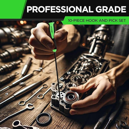 SWANLAKE 10-Piece Pick and Hook Set, Pick Tool Set for Car Auto Oil Seal/O-Ring Seal Gasket Pick Mini Hooks Puller Remover.