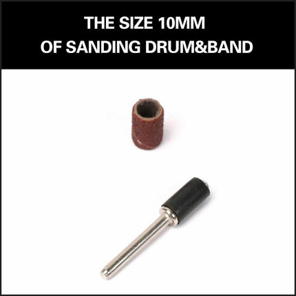 51Pc Sanding Bands Drum Sleeve Set 120 Grits Mandrel Dremel Rotary Kit 3mm Shank.