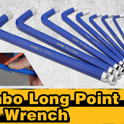 ELEAD 13Pc Extra Large Hex Key Set Long Allen Key Wrench Ball End Metric 2-19mm.