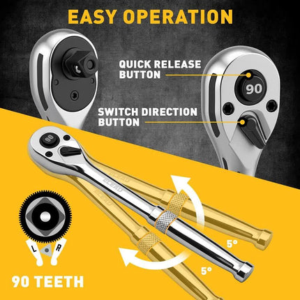 8-Piece 3/8" Drive Magnetic Swivel Spark Plug Socket Set Spark Plug Removal Tool.