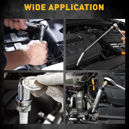8-Piece 3/8" Drive Magnetic Swivel Spark Plug Socket Set Spark Plug Removal Tool.