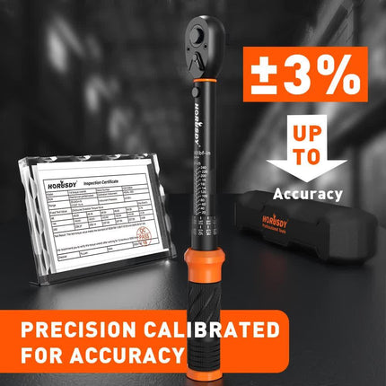3Pc 1/4" Drive Click Torque Wrench Ratchet Socket Adaptor Extension WorkShop.