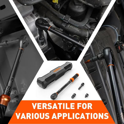 4Pc 3/8" Drive Click Torque Wrench Ratchet Socket  Adaptor Extension WorkShop.