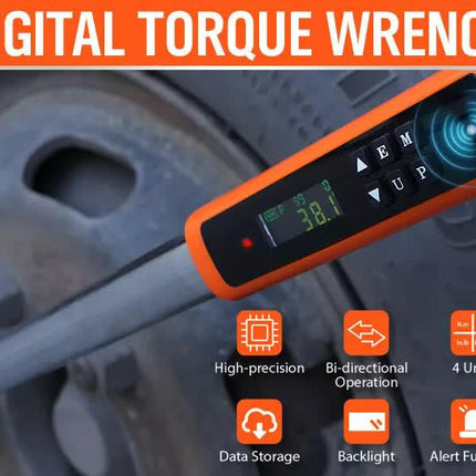 3Pc 1/2" Digital Torque Wrench Set Adjustable 17-340N.m / 25-250ft.lb Motorcycle.