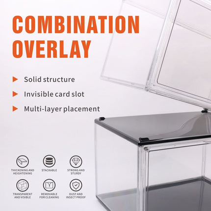 5PC  Stackable Shoe Display Box Hard Acrylic Sneaker Storage Containers Case.