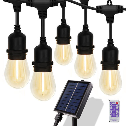 Solar Power 15 LED 18.2M Festoon String Lights Wedding Party WaterProof.