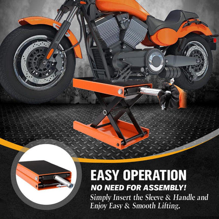 205KG Motorcycle Motorbike Lift Jack Motorcycle Stand Hoist Repair Work Bench.