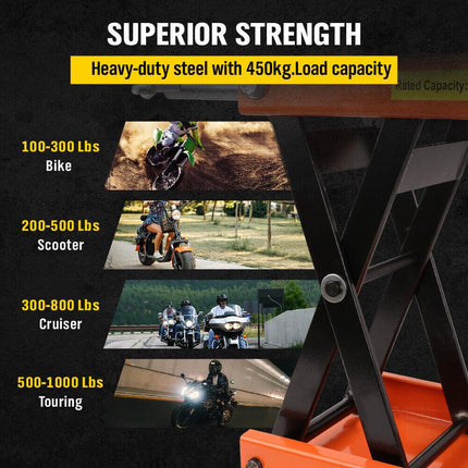 205KG Motorcycle Motorbike Lift Jack Motorcycle Stand Hoist Repair Work Bench.