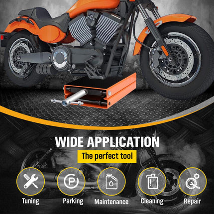 205KG Motorcycle Motorbike Lift Jack Motorcycle Stand Hoist Repair Work Bench.
