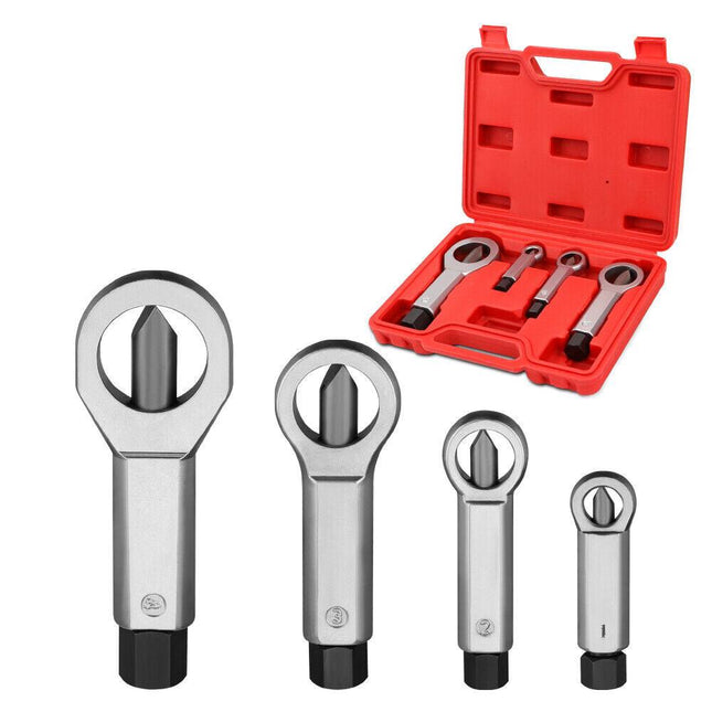 SEDY 4Pcs Metal Nut Splitter Kit Pressure Nut Cracker Remover Extractor Tool.