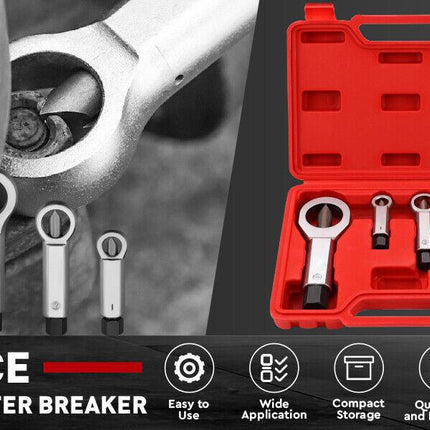 SEDY 4Pcs Metal Nut Splitter Kit Pressure Nut Cracker Remover Extractor Tool.