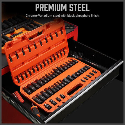 HORUSDY 66Pcs Torx Bit Socket Female External Socket Set Impact Adapter Socket.