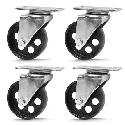 4Pc 3.5'' Heavy Duty Steel Castor Wheel Swivel Caster 500KG/EA Loading Capacity.