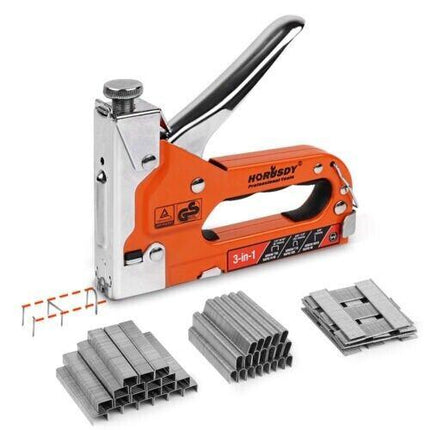HORUSDY 3in1 Staple Gun Heavy Duty Stapler Fastener Tool Tacker free Staples.