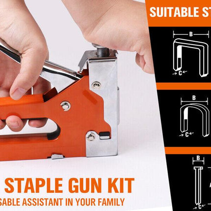 HORUSDY 3in1 Staple Gun Heavy Duty Stapler Fastener Tool Tacker free Staples.